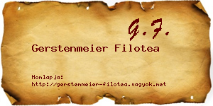 Gerstenmeier Filotea névjegykártya
